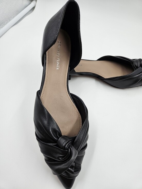 Donald J. Pliner Shoes - Donald J. Pliner Women’s Black Knotted D'Orsay Flat